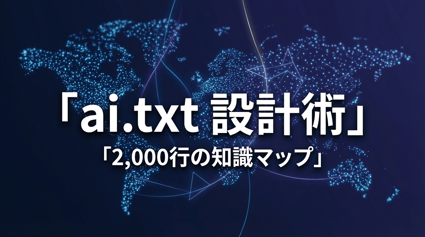 ai.txt 2,000行の設計術 — AIに「組織の全体像」を伝える方法